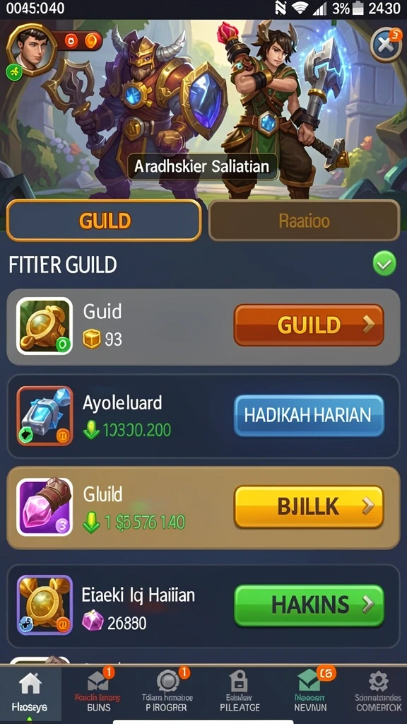 gim999 - Tampilan menu utama GIM999 yang menarik dan intuitif.