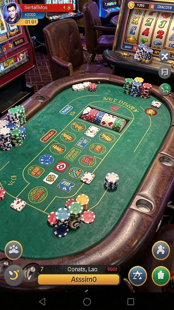 v87 - Layar utama dengan karakter yang dapat dipilih.